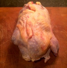 Boned and stuffed guinea fowl with chestnuts